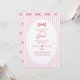 Elegant First Birthday Invitation. Einladung