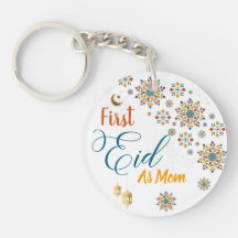 Elegant First Eid Mubarak Mama Calligrafy Moon