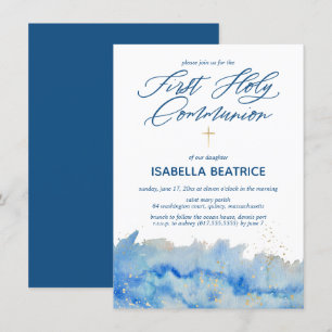 Elegant First Holy Communion Einladung