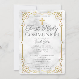 Elegant First Holy Communion Einladung