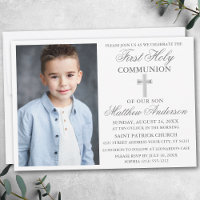 Elegant First Holy Communion Foto Silver
