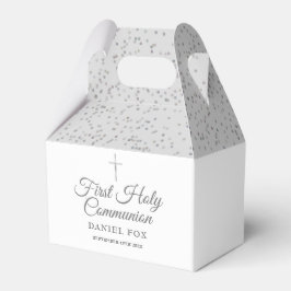 Elegant First Holy Communion Sliver Stardust Geschenkschachtel