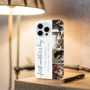 Elegant First Mother's Day Custom Foto Collage Case-Mate iPhone Hülle
