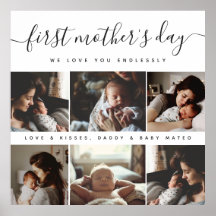 Elegant First Mother's Day Custom Foto Collage