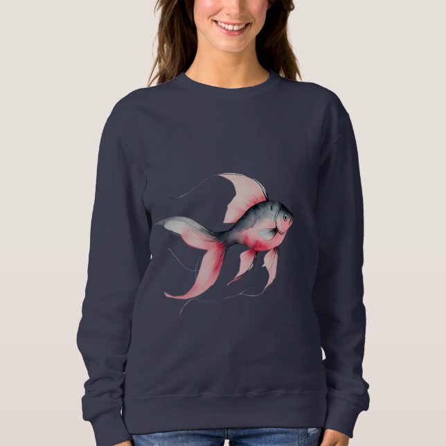Elegant Fish Design – Women’s Sweatshirt (Vorderseite)