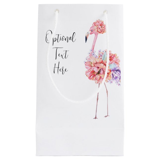 Elegant Flamingo Gift Bag Kleine Geschenktüte (Vorderseite)