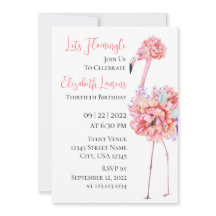 Elegant Flamingo Invitation