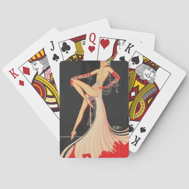 Elegant Flapper Spielkarten (Rückseite)