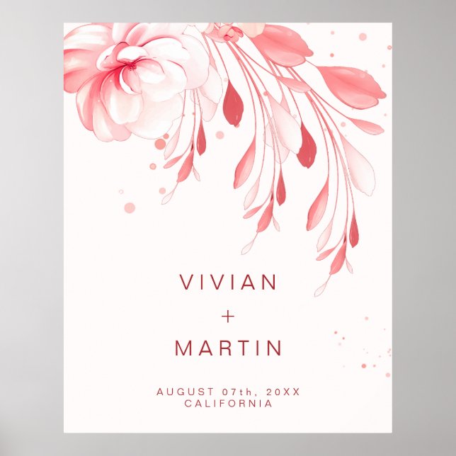 Elegant Flawless Sakura Blossom Hochzeit Poster (Vorne)