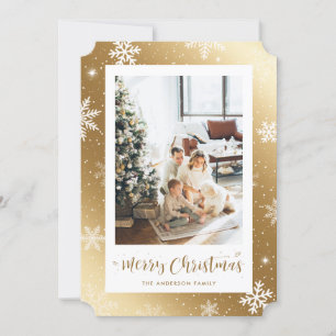 Élégant Flèche de neige en or une photo Cartes de