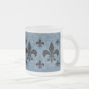 Elegant Fleur-De-Lis Mattglastasse
