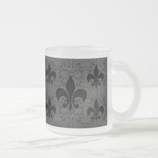 Elegant Fleur-De-Lis Mattglastasse (Rechts)