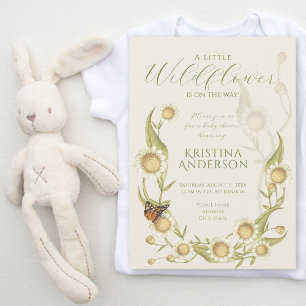 Elégant Fleur sauvage Daisy Baby shower Invitation
