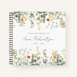 Élégant Fleur sauvage En Mémoire Funéraire Livre D
