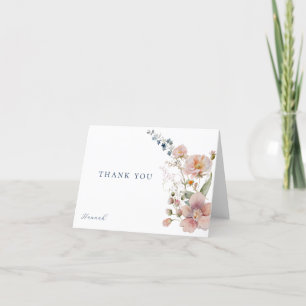 Elégant Fleur sauvage Merci aquarelle