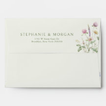Élégant Fleur sauvage Pastel Soft Mariage botaniqu