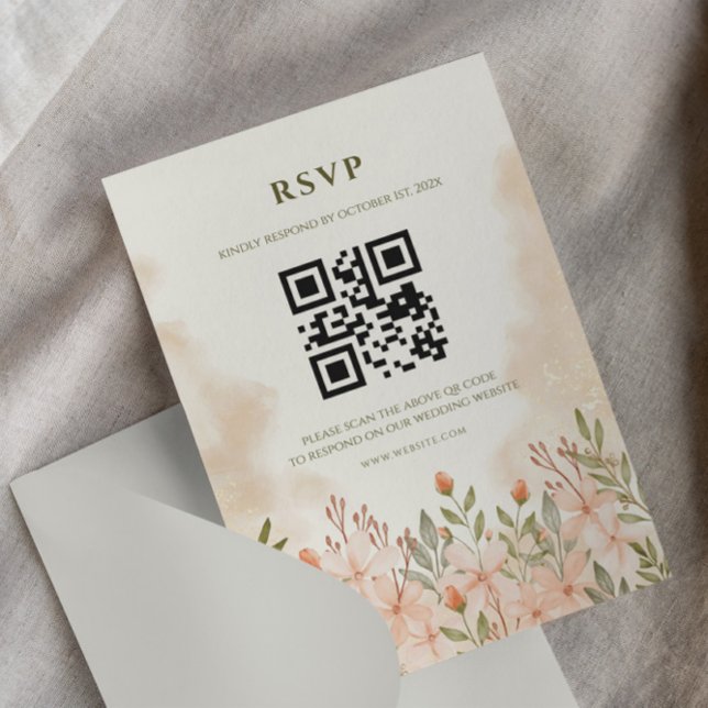 Élégant Fleur sauvage simple RSVP (Créateur téléchargé)