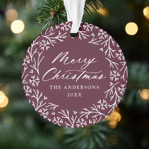 Élégant Flocon de neige Wreath Purple Photo