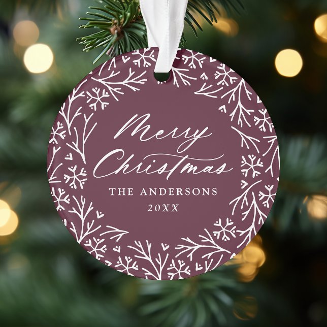 Élégant Flocon de neige Wreath Purple Photo (Créateur téléchargé)