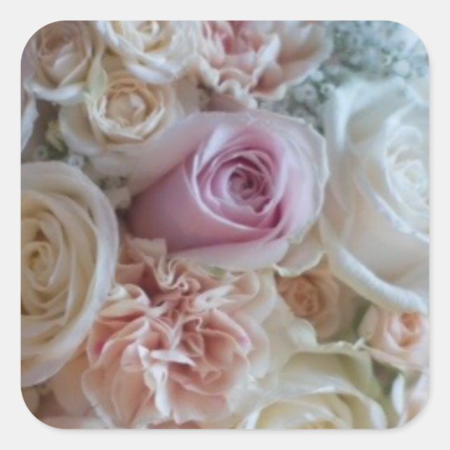 Elegant Florai Wedding Stickers und Umschlag Aufkl (Vorderseite)