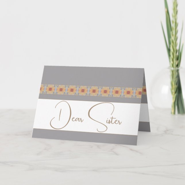 Elegant floral Accented Karte (Vorderseite)