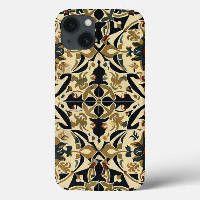 Elegant Floral Arabesque Case-Mate iPhone Hülle (Rückseite)