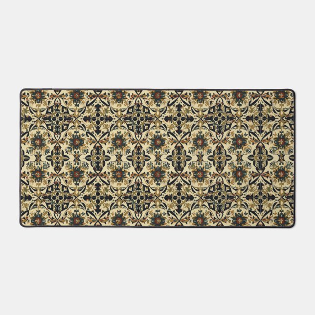Elegant Floral Arabesque Schreibtischunterlage (Vorderseite)