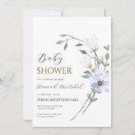 Elegant Floral Baby Shower Einladung