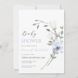 Elegant Floral Baby Shower Einladung
