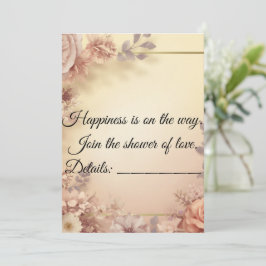 Elegant Floral Baby Shower Invitation Einladung