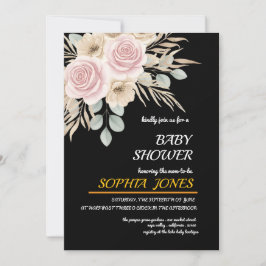 Elegant Floral Baby Shower Invitation For Girl Einladung