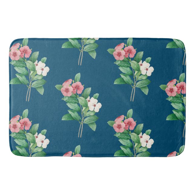 Elegant Floral Badematte (Vorderseite)