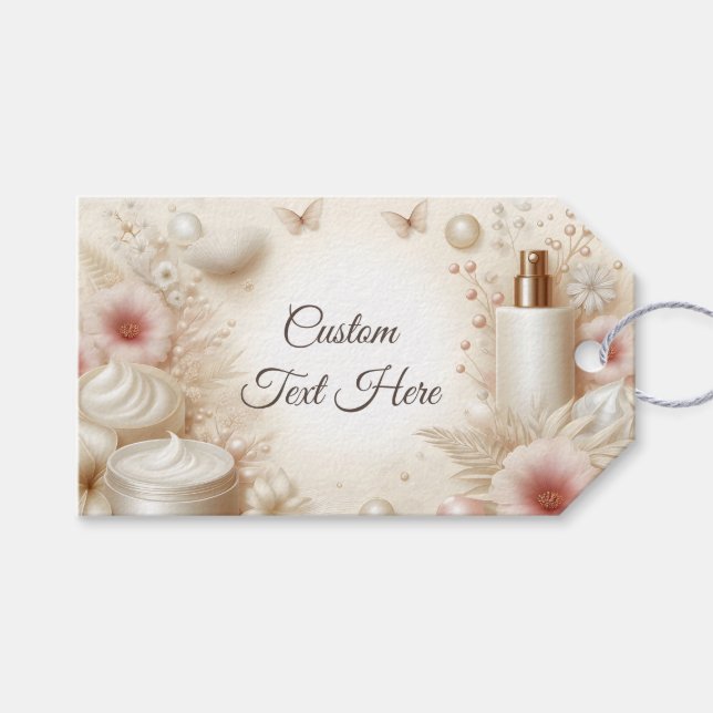 Elegant Floral Beauty Cosmetic Professional Geschenkanhänger (Vorderseite (Horizontal))