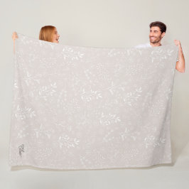 Elegant Floral Blanket Fleecedecke