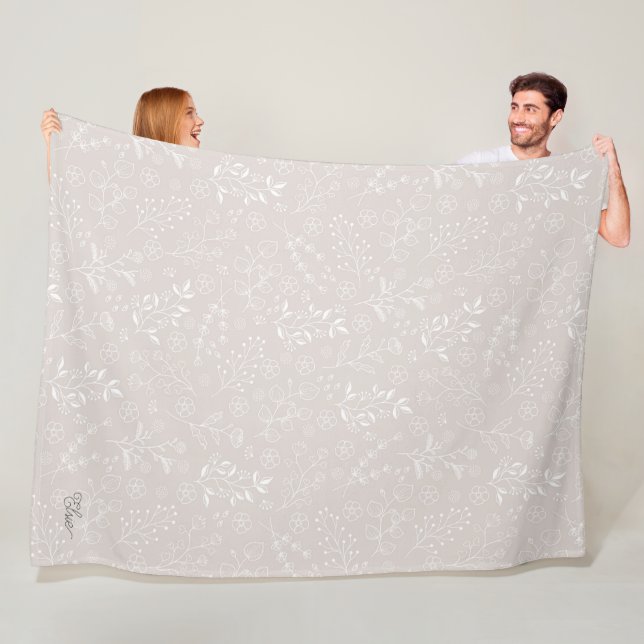 Elegant Floral Blanket Fleecedecke (Beispiel)