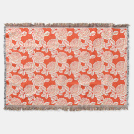 Elegant Floral Blanket with Vintage Charm Decke