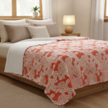 Elegant Floral Blanket with Vintage Charm