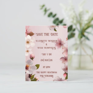 Elégant Floral Blossom Wedding Invitations
