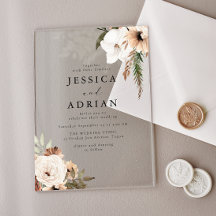 Elegant Floral Boho Wedding Clear