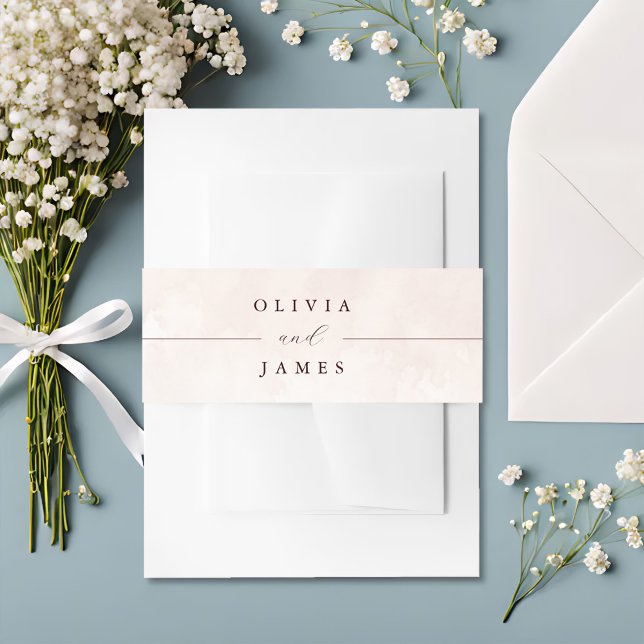 Elegant Floral Boho Wedding Einladungsbanderole (Von Creator hochgeladen)