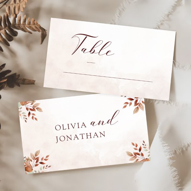 Elegant Floral Boho Wedding Platzkarte (Von Creator hochgeladen)