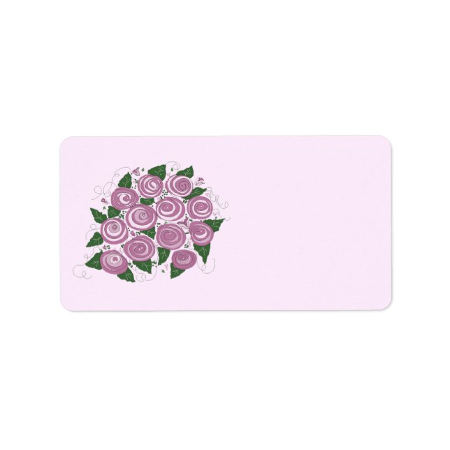 Elegant Floral Bouquet Adressaufkleber (Vorne)