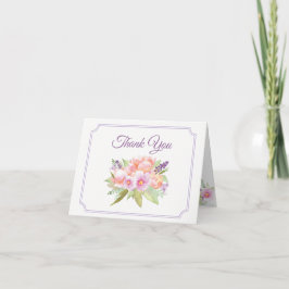 Elegant Floral Bouquet Dankeschön Karte