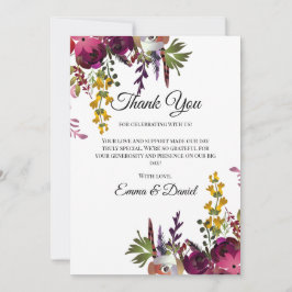 Elegant Floral Bouquet Dankeskarte