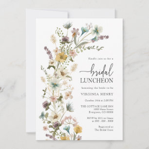 Elegant Floral Bridal Luncheon Einladung