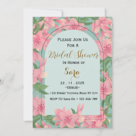 Elegant Floral Bridal Shower Invitation Einladung