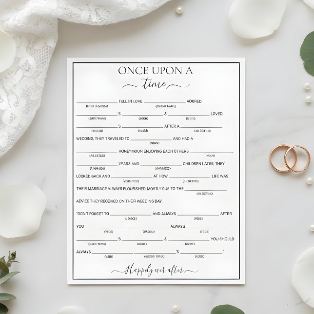 Elegant Floral Bride Libs Bridal Shower Game  (Von Creator hochgeladen)