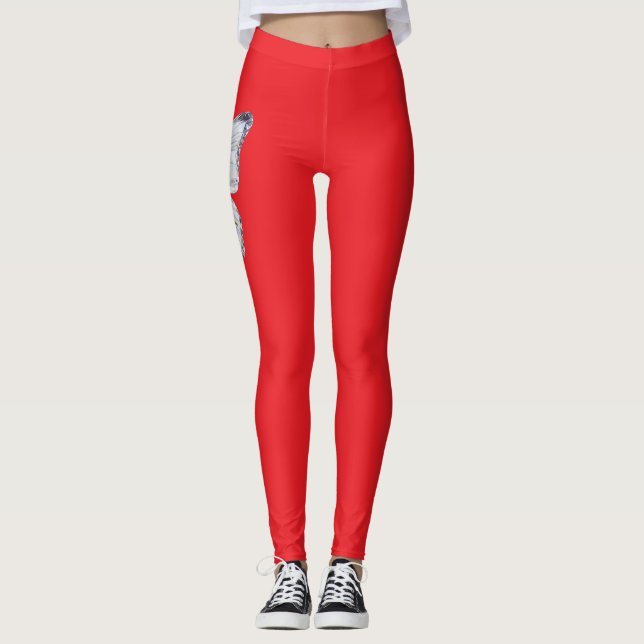 Elegant Floral Butterfly Letter B - Artistic Monog Leggings (Vorderseite)