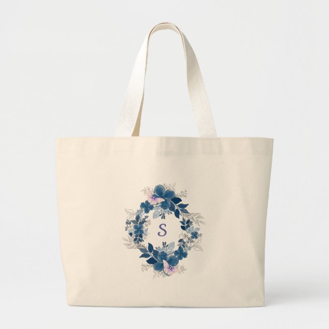 Elegant Floral Butterfly Tote Bag Jumbo Stoffbeutel (Vorne)