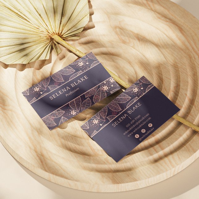 Elegant Floral | Chic & Modern Minimalistisch Visitenkarte (Von Creator hochgeladen)